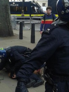 Pic: Imogen Tyreman "This is simply one example of many of how the police reacted when we tried to exercise our democratic right"