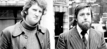 Des Warren and Ricky Tomlinson in 1975. Warren, who was also a union organiser, got three years in jail; his prison records still haven't been released. Photograph: PA